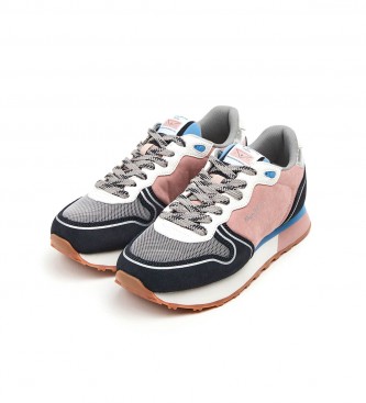 Pepe Jeans Dover Renew leather sneakers pink, multicolor