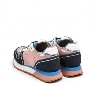 Pepe Jeans Dover Renew leather sneakers pink, multicolor