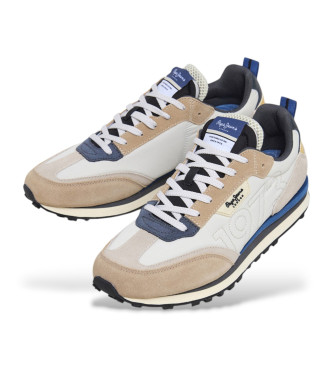 Pepe Jeans Sneaker Foster Connect in pelle beige