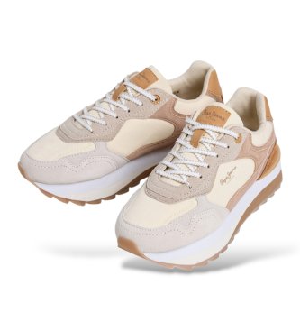 Pepe Jeans Freya Lea white leather sneakers