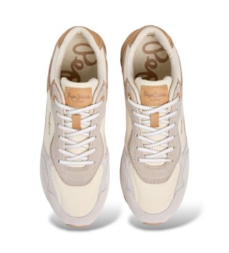 Pepe Jeans Freya Lea white leather sneakers