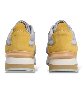 Pepe Jeans Blue Freya Wave leather sneakers