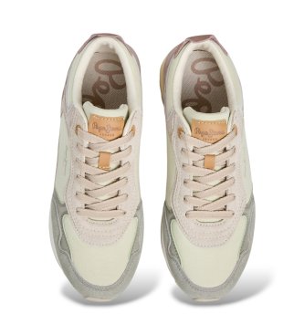 Pepe Jeans Green Freya Wave leather sneakers