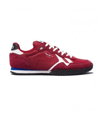Pepe Jeans Chaussures en cuir Holland Series 1 rouge