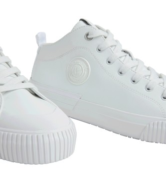 Pepe Jeans Skórzane sneakersy Industry Rec w kolorze białym