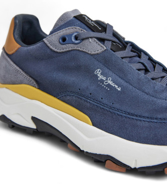 Pepe Jeans Scarpe da ginnastica in pelle blu scuro James Treck