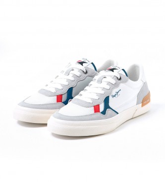 Pepe Jeans Kenton Britt Divided leather sneakers white