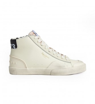 Pepe Jeans Lder Sneakers Kenton Vintagehigh W hvid