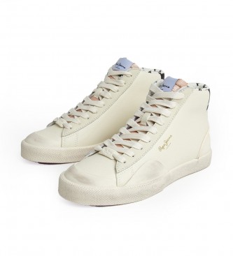 Pepe Jeans Leather Sneakers Kenton Vintagehigh W white