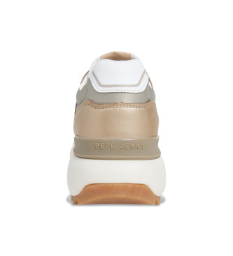 Pepe Jeans Kimi Mesh Leder Sneakers beige