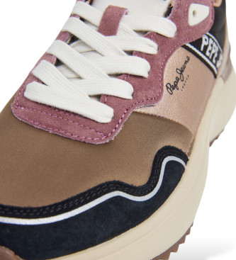 Pepe Jeans Skórzane trampki Kimi Road w kolorze brązowym