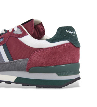 Pepe Jeans Kingston College Leder Turnschuhe kastanienbraun