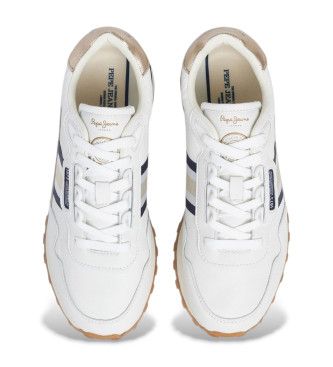 Pepe Jeans Kingston Nature Lder Sneakers hvid
