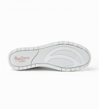 Pepe Jeans Kore Glin baskets en cuir blanc -Hauteur de la plateforme 4,5cm