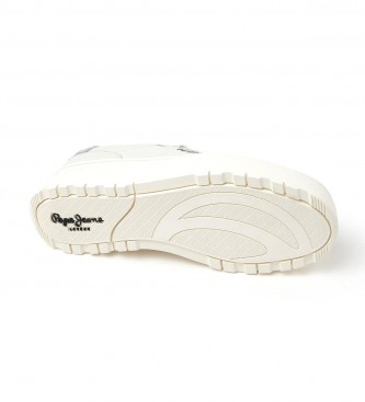 Pepe Jeans Pantofole in pelle Kore Love bianche