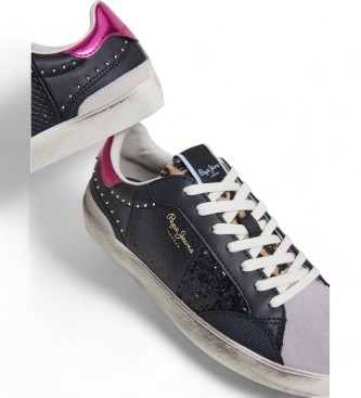 Pepe Jeans Lane City Leather Sneakers black