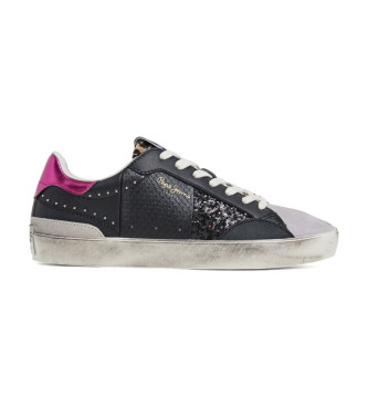 Pepe Jeans Lane City Leather Sneakers black