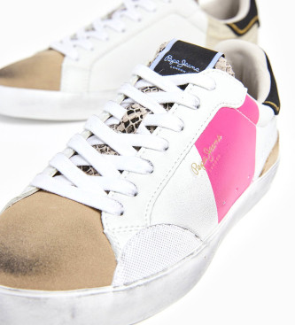 Pepe Jeans Lane Elle Leather Sneakers white 