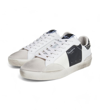 Pepe Jeans Lane Glam Leren Sneakers Wit