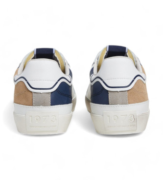 Pepe Jeans Scarpe da ginnastica Lane Main in pelle Blu scuro, Bianco