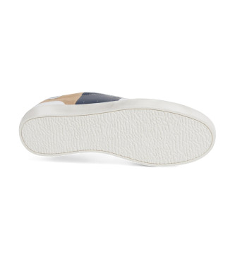 Pepe Jeans Scarpe da ginnastica Lane Main in pelle Blu scuro, Bianco