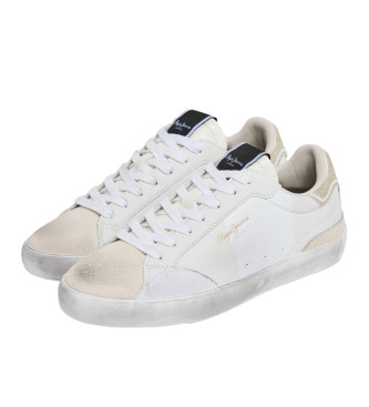 Pepe Jeans Lane Moon Leather Sneakers white