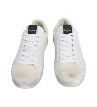 Pepe Jeans Lane Moon Leather Sneakers white