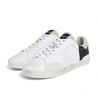 Pepe Jeans Lane Origin Lder Sneakers hvid