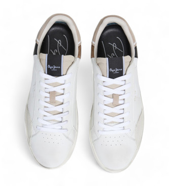 Pepe Jeans Lane Origin Sneakers i lder vit