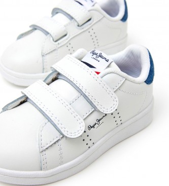 Pepe Jeans Sneakers in pelle Logo Flag bianca