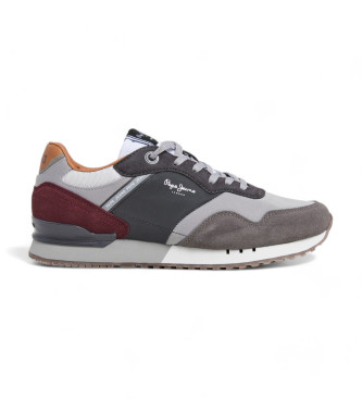 Pepe Jeans Leather Sneakers London Brand grey