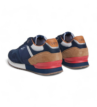 Pepe Jeans Sneakers i lder London Brand navy