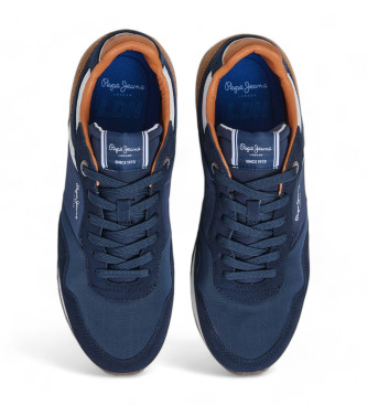 Pepe Jeans Sneakers i lder London Brand navy