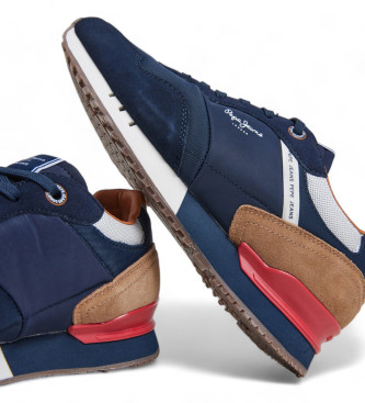 Pepe Jeans Sneakers i lder London Brand navy