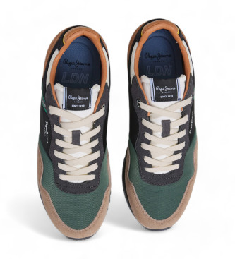 Pepe Jeans Leather Sneakers London Brand green