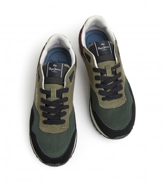 Pepe Jeans London Forest M green leather shoes