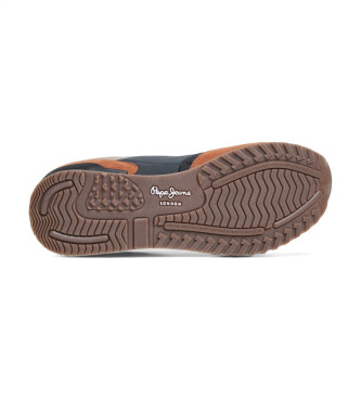 Pepe Jeans Baskets en cuir London Grade marron