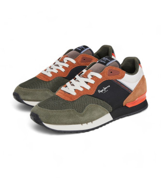 Pepe Jeans London Grade lder-sneakers grn, brun