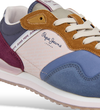 Pepe Jeans Leren sneakers Londen Logo veelkleurig