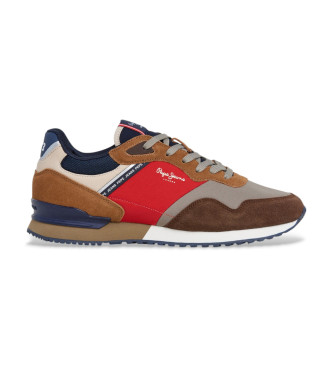 Pepe Jeans Brown London Mood Leather Sneakers