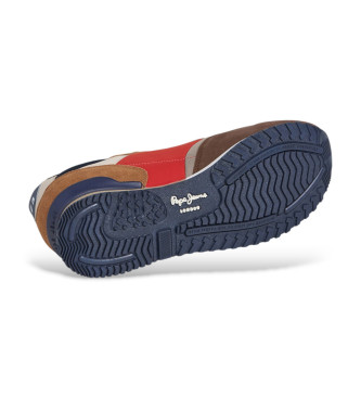 Pepe Jeans Brown London Mood Leather Sneakers