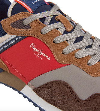 Pepe Jeans Brown London Mood Leather Sneakers