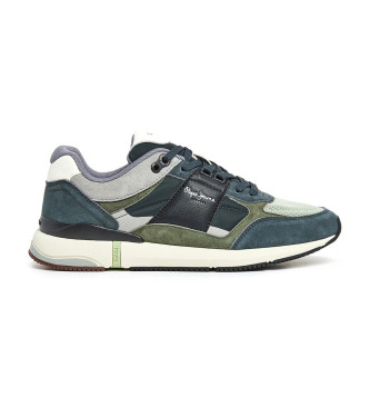 Pepe Jeans London Pro Mesh Leather Shoes green