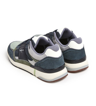 Pepe Jeans Zapatillas de Piel London Pro Mesh verde