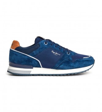 Pepe Jeans London Road Leather Sneakers navy