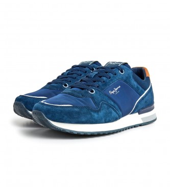 Pepe Jeans London Road Leather Sneakers navy