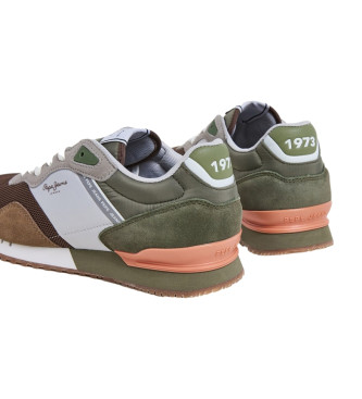Pepe Jeans London Urban Leather Sneakers brown, green