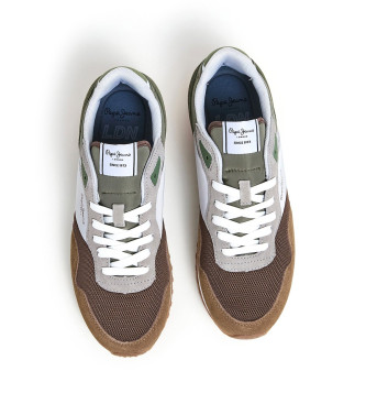 Pepe Jeans London Urban Leather Sneakers brown, green