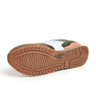 Pepe Jeans London Urban Leather Sneakers brown, green