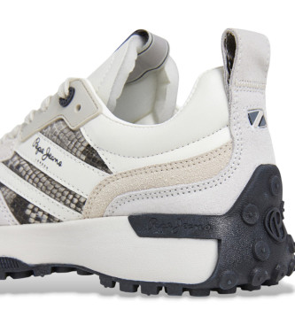 Pepe Jeans Lucky Animal Leather Sneakers branco